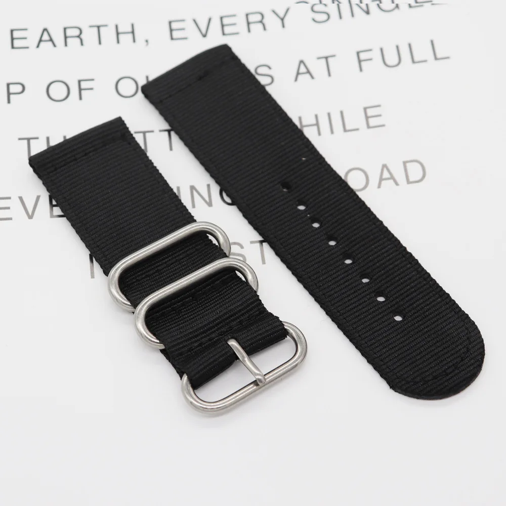 High Quality Nylon Watchband Strap 26mm 28mm Universal Wrist Band Belt Stainless Steel Buckle Accessories Waterproof Sport Band