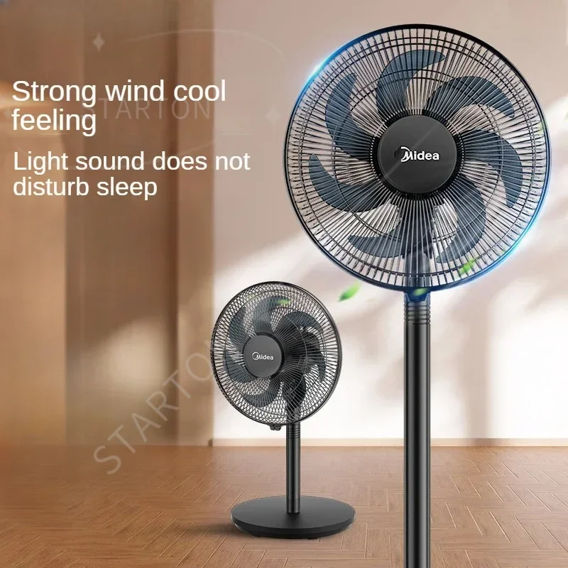 Electric Fan Table Standing Dual-use Floor Fan New Light Sound Large Wind Power Electric Fan 220V