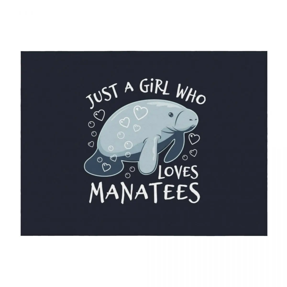 

Just A Girl Who Loves Manatees - Cute Manatee Throw Blanket Thin Loose warm for winter Bed Blankets