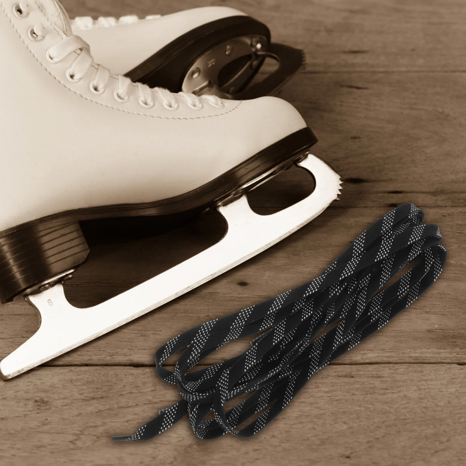 

1Pair Ice Skates Laces Roller Skates Shoelaces Polyester Multi-Purpose Fashionable Wear-Resistant Skating Accessory