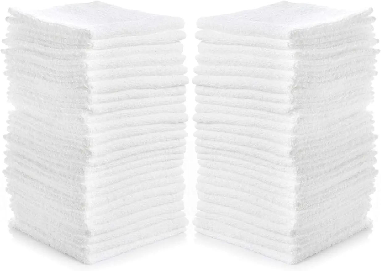 

Simpli-Magic Cotton Washcloths, Pack of 480, 12” x 12”, White