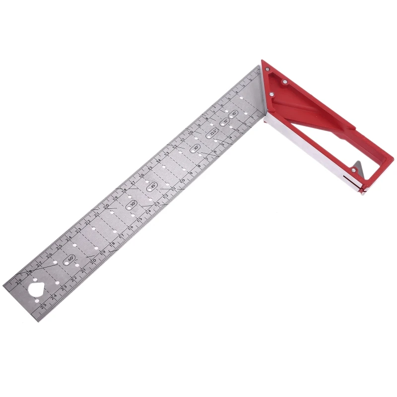 Woodworking Carpenter Tools 45/90° L Square Stainless Steel Marking Gauge Right  Ruler Hand Manual Tool Durable