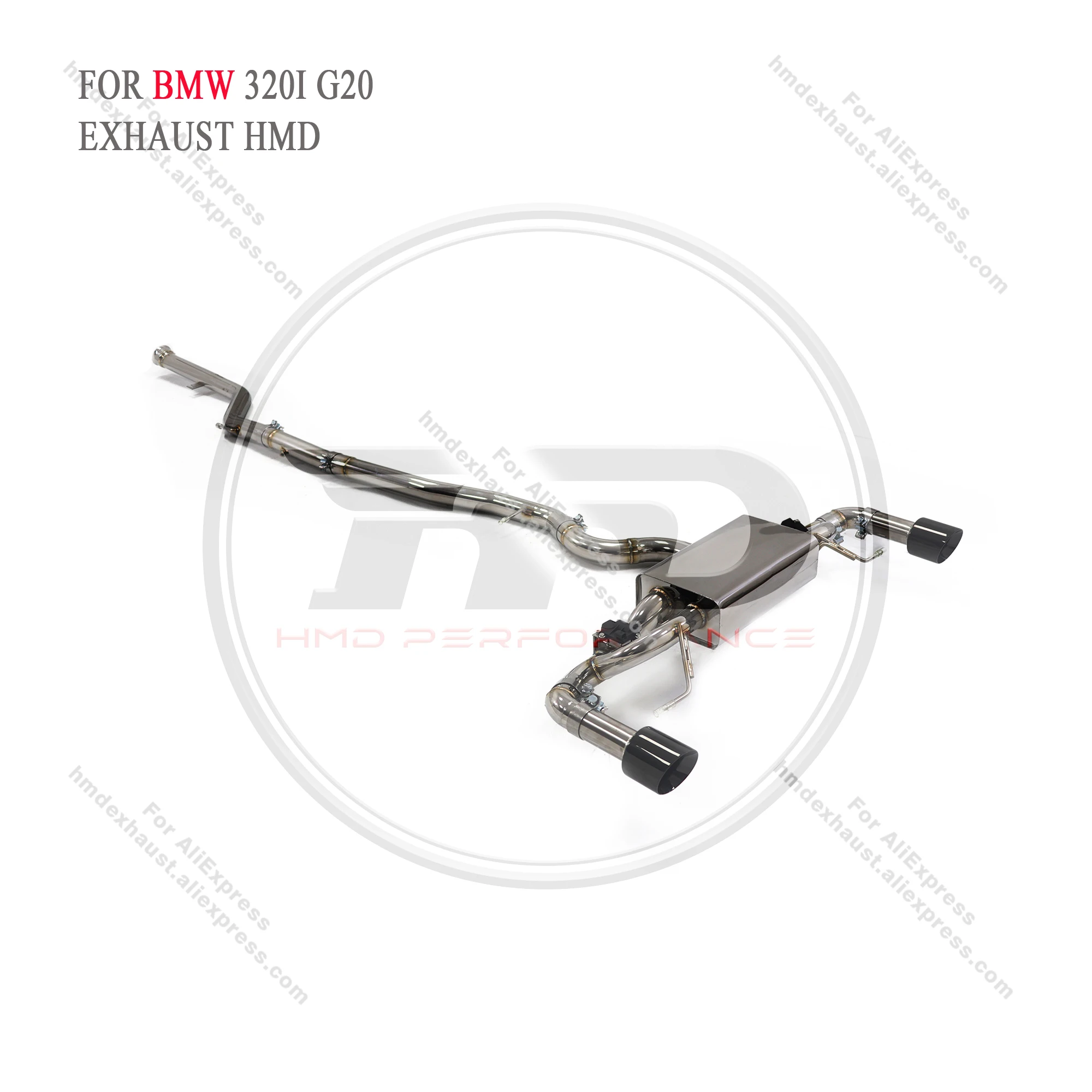 

HMD Stainless Steel Exhaust System Performance Catback Is Suitable For BMW 320i 325i 330i G20 B48 Valve Muffler