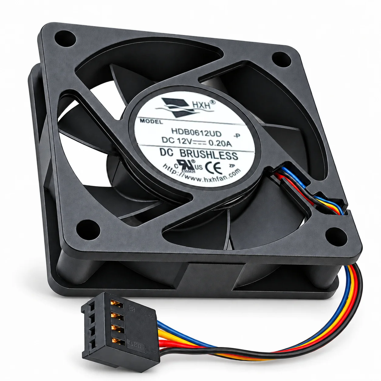 HDB0612UD 60x60x15mm 6015 DC Server Cooling Fan 12V 0.20A 4-Pin PWM Dual Ball Bearing for HXH