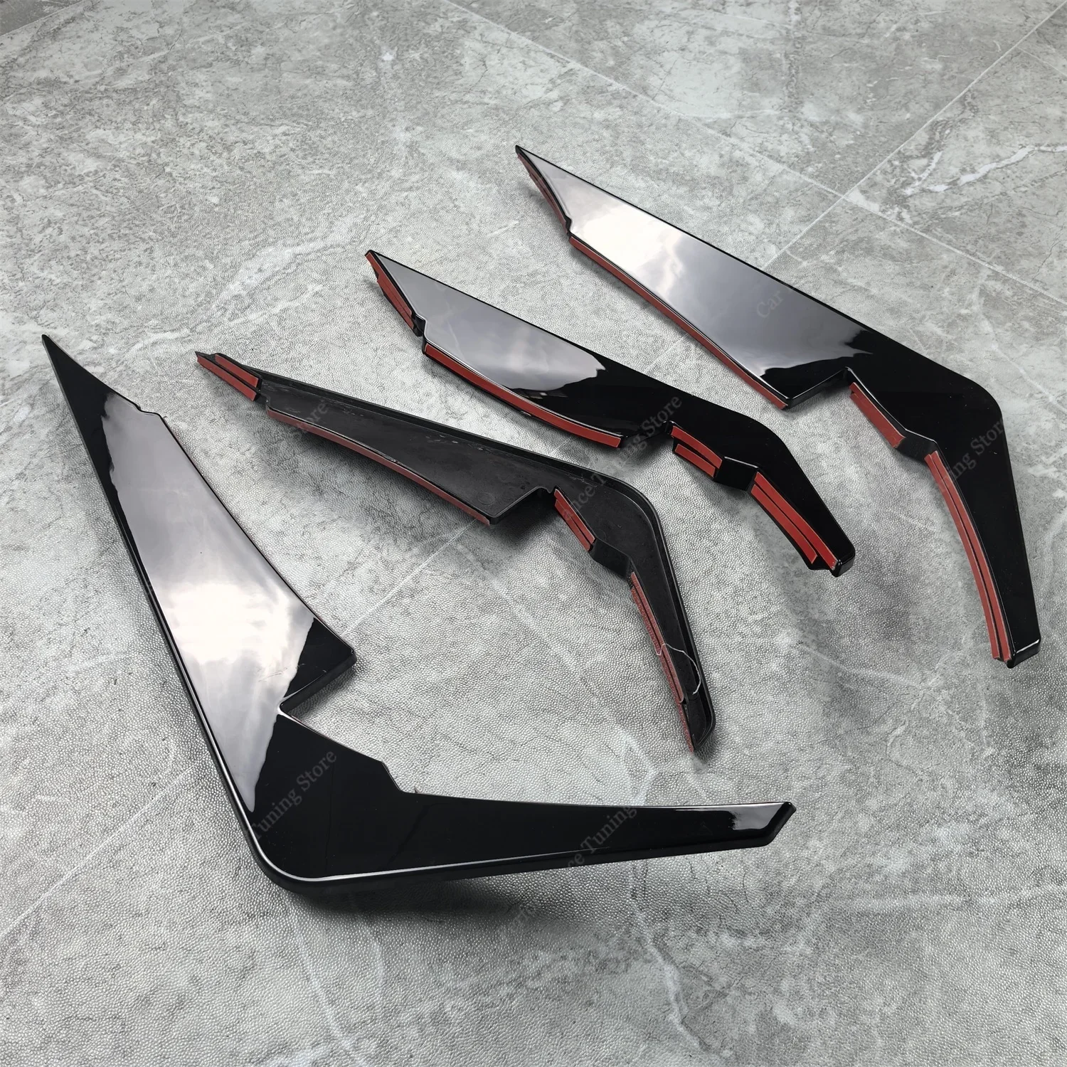 Front Bumper Canards For BMW X5M F95 4.4T V8 X5M Competition 2020-2023 Pre-Lci Front Aero Flicks Blade Foglamp Grille Trim