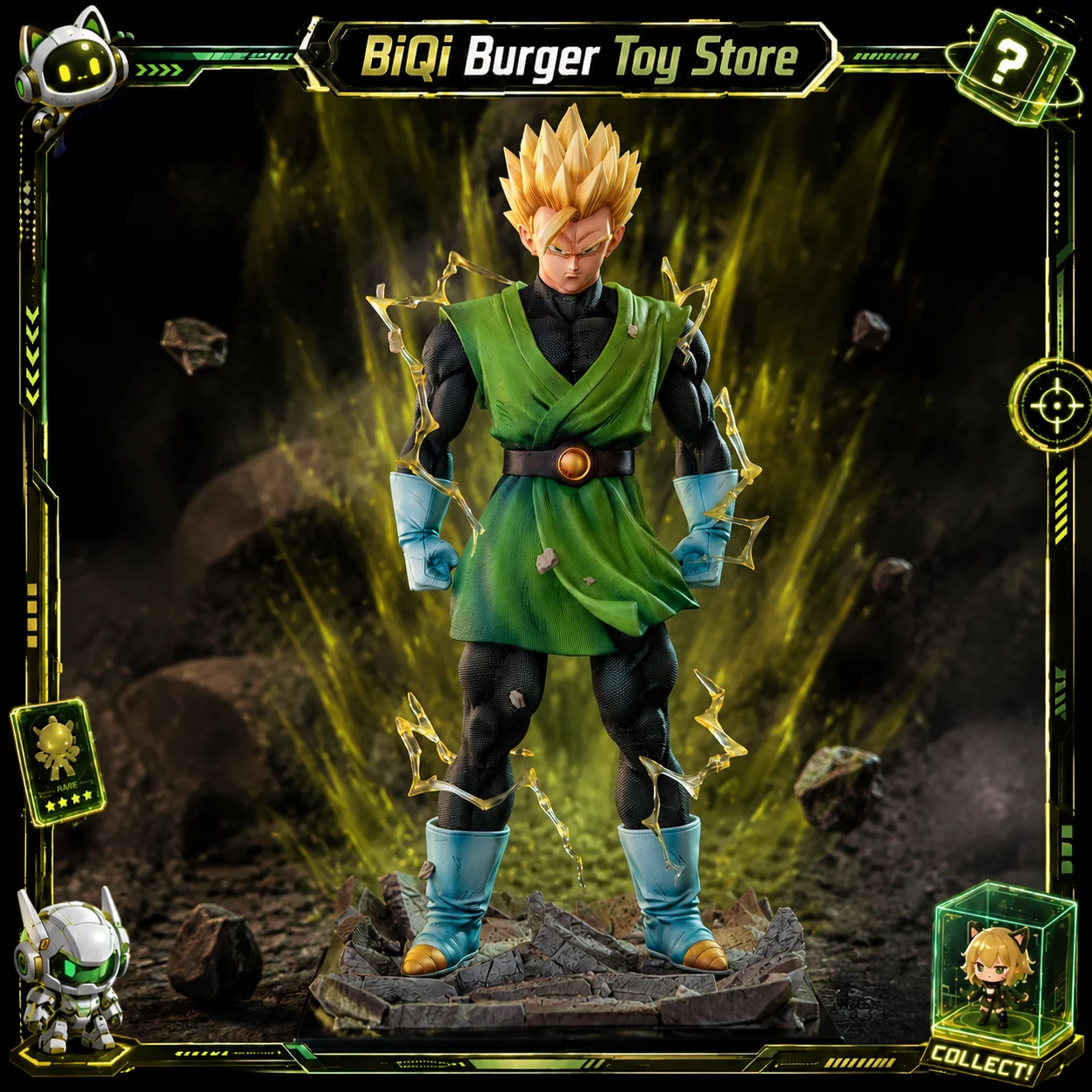 Nouvelle figurine Dragon Ball Z Son Gohan en stock, têtes interchangeables, Gohan du futur Super Saiyan, statue en PVC, collection, jouets, cadeaux