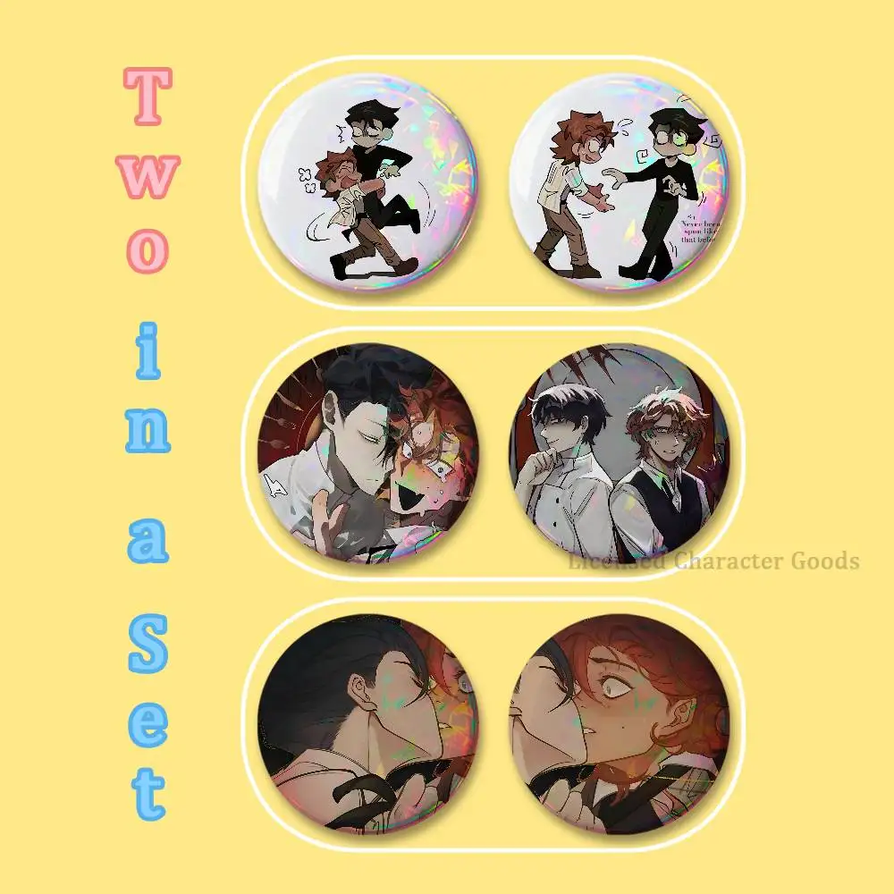 Rody X Vincent D-Dead plate 2-piece set Badges Anime Merchandise Cosplay Nijigen Otaku Culture Large 75 58 44 32 25 mm Mini