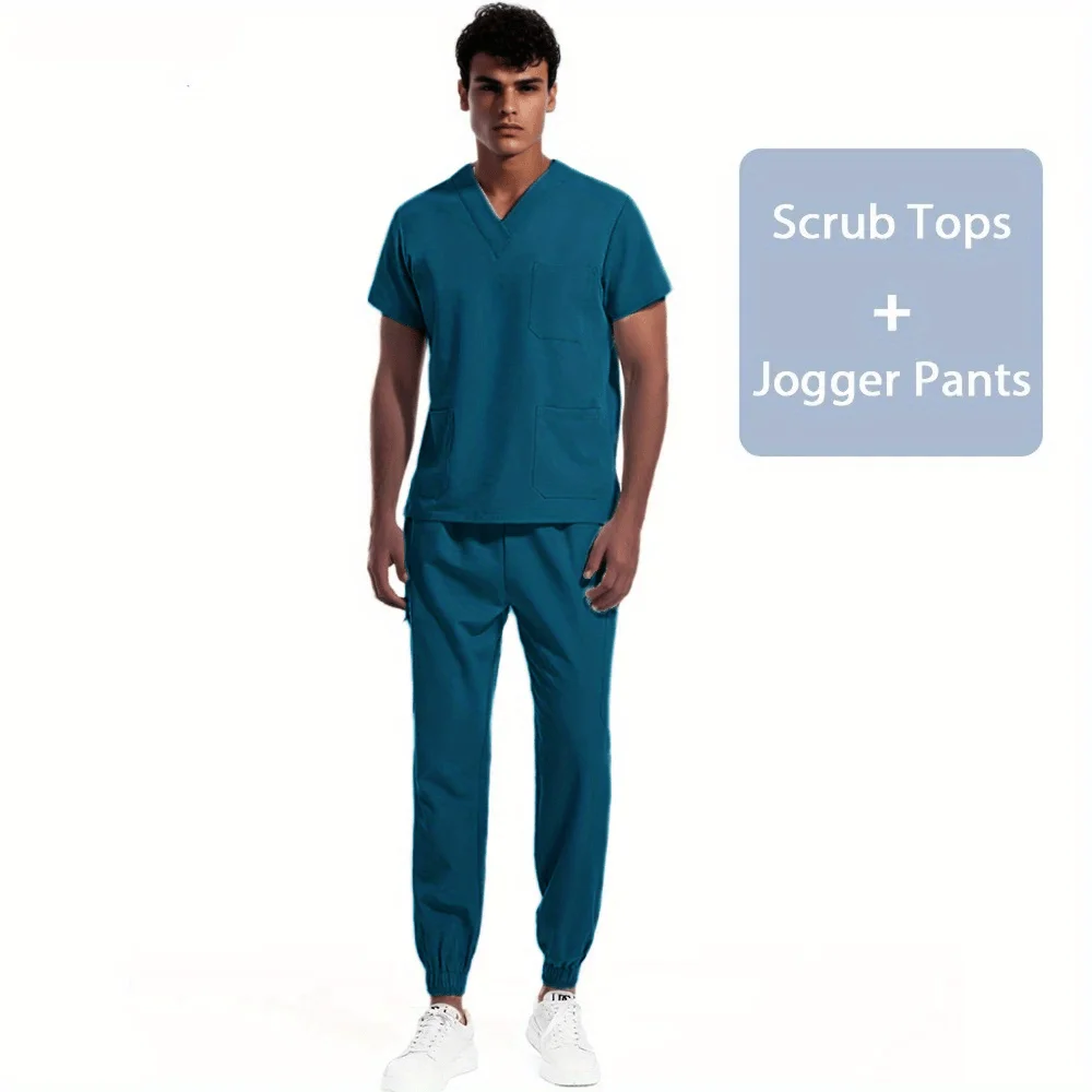 Vêtements de travail pour hommes, uniforme unisexe en tissu extensible multicolore, hauts et jogging, combinaison de gommage s-xxl