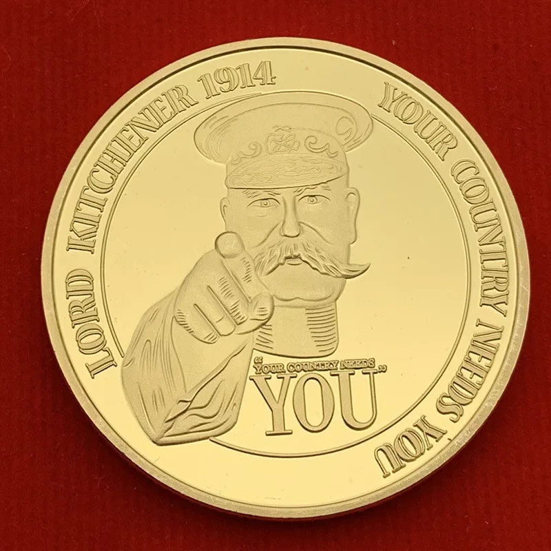 الذكرى المائعة 100 لـ WW I (1914-1918) عملة قابلة للجمع مطلية بالذهب لا تنسى أبدًا على العملة التذكارية