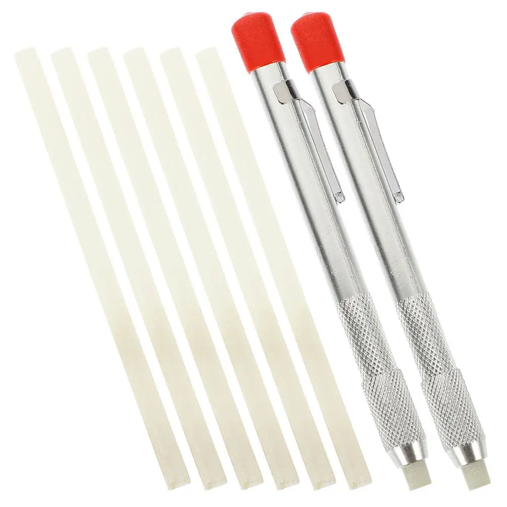 

2PCS Soapstone Holder Marking Pens 12 Soap Stone Penciles Refills Welding Tools Supplies Steel Aluminum Castings