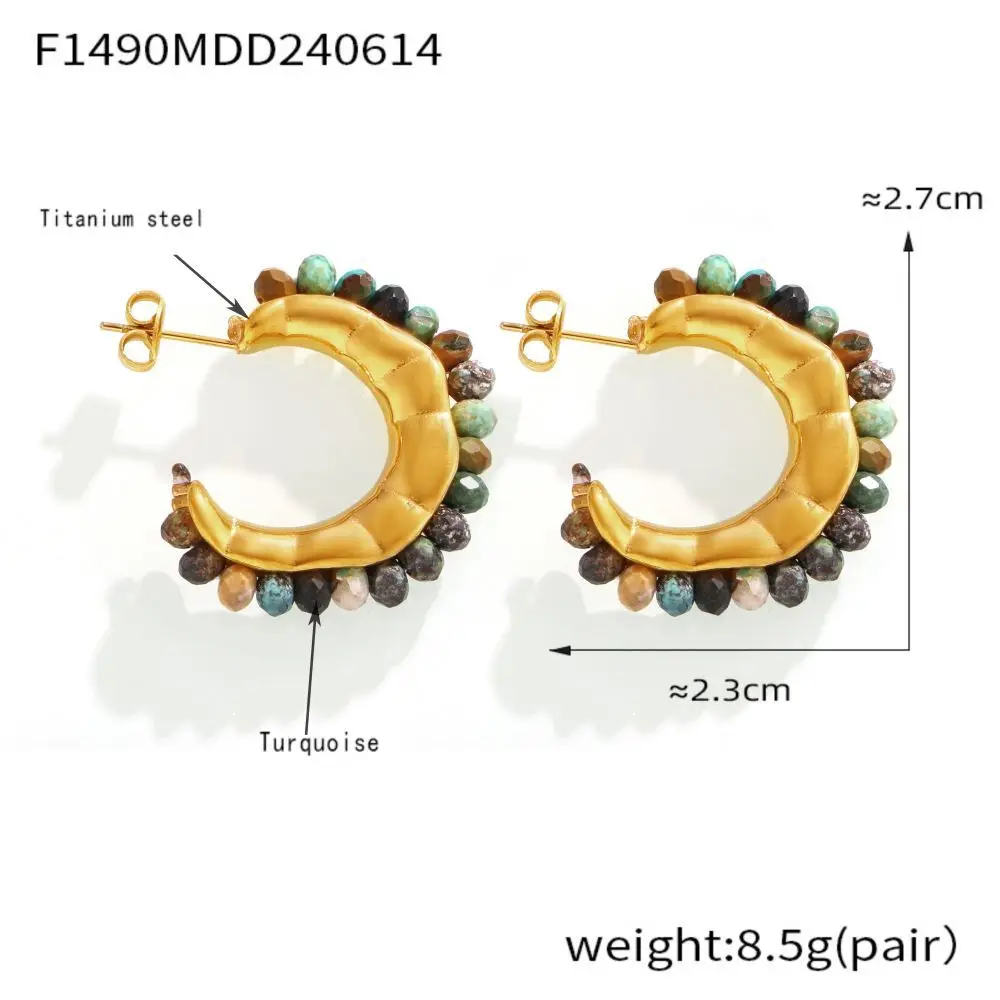 Frauen Halskette Unregelmäßige Kristall Natur Steine Edelstahl Bunte Kette Mode Charme Täglichen Schmuck Großhandel – Detail 17