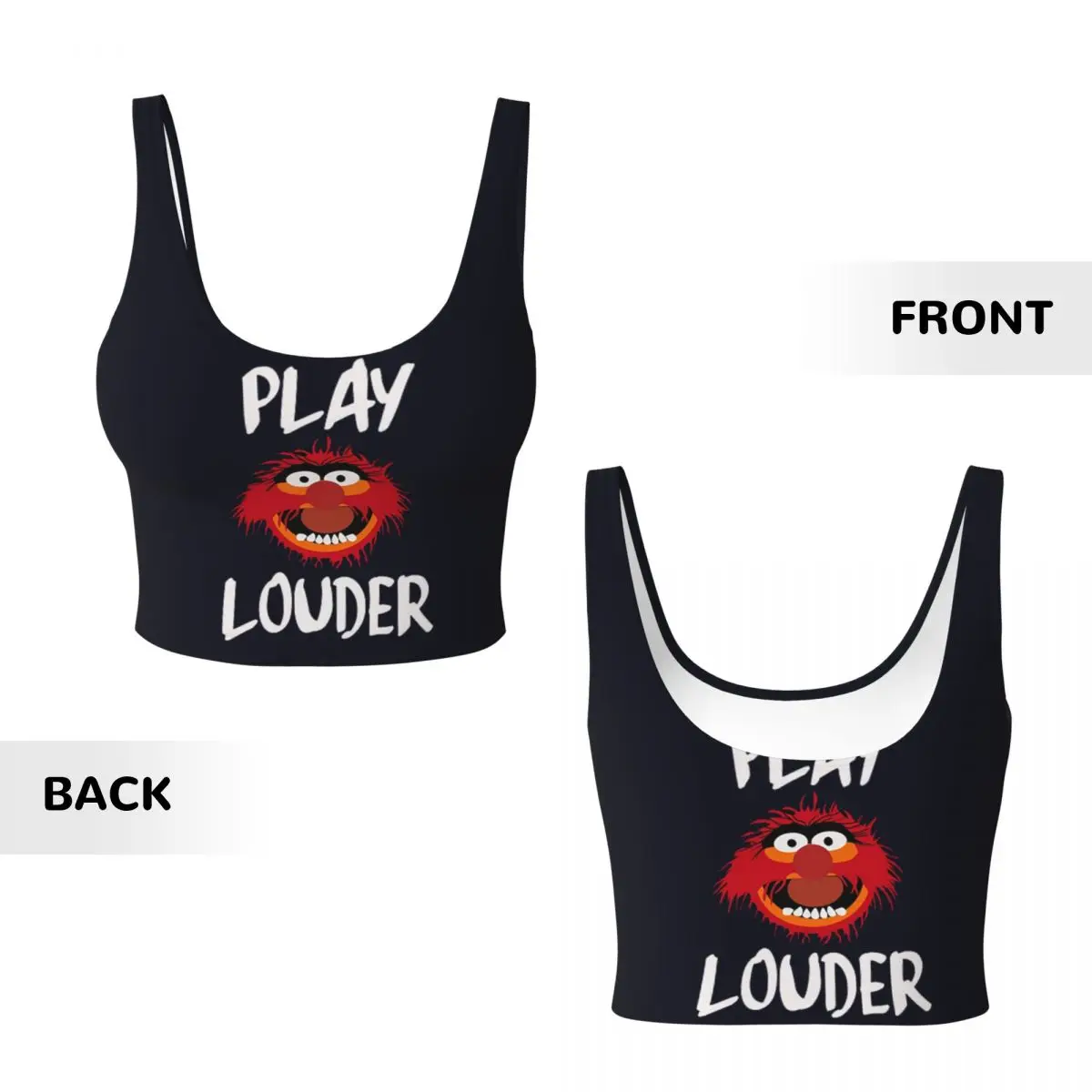 مخصص الحيوان الطبال المرأة سترة رياضية حمالات الصدر الصالة الرياضية تجريب عالية التأثير اليوغا المحاصيل تانك القمم #2