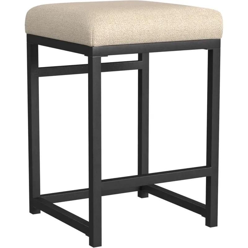 Home Decor | Modern 24-Inch Counter Stool | Backless Metal Frame Bar Stools Counter Height | Decorative Home Furniture