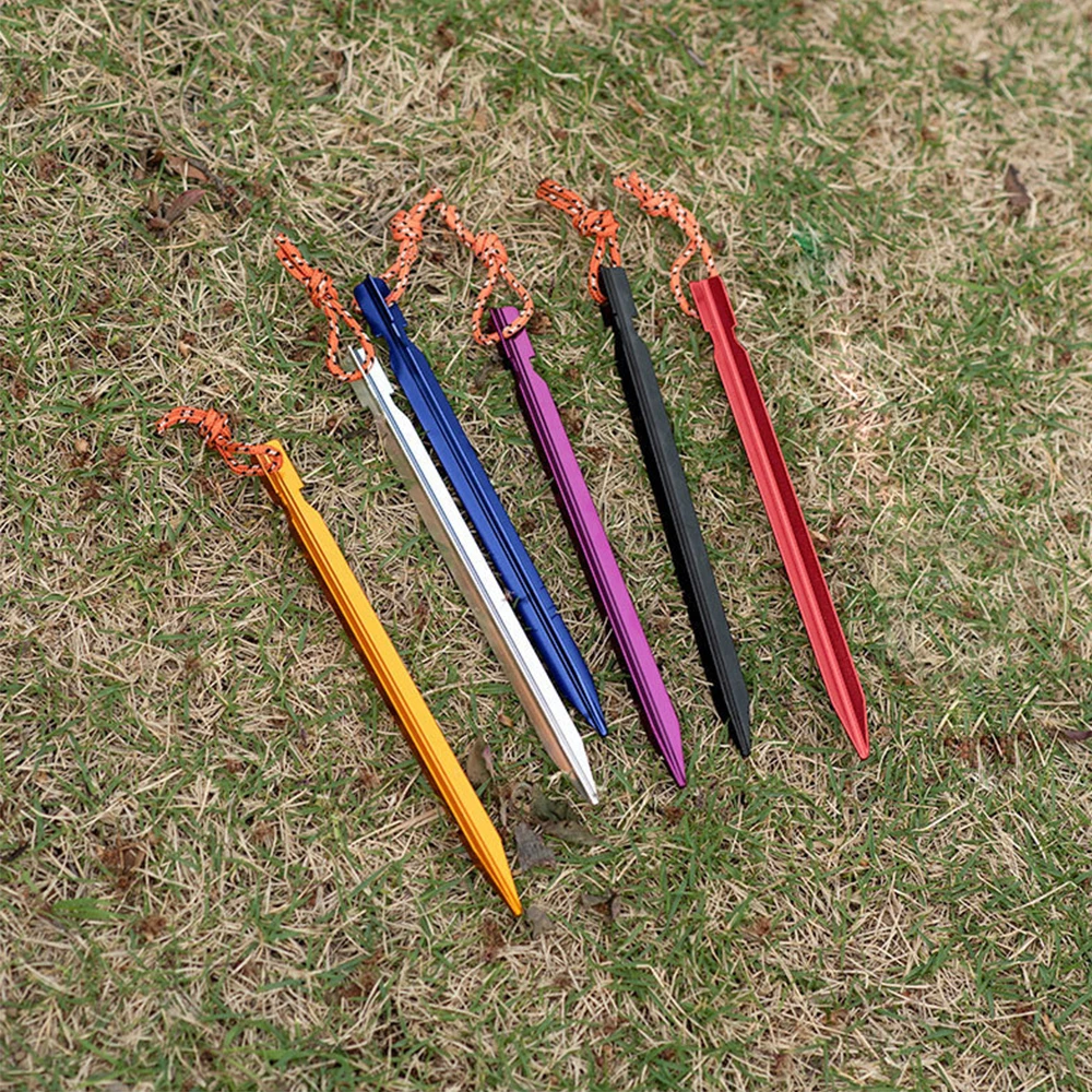 5/10Pcs/lot 18cm Tent Pegs Aluminium Alloy Camping Triangular Ground Stakes Nails Outdoor Hiking Equipment Tent Accessories