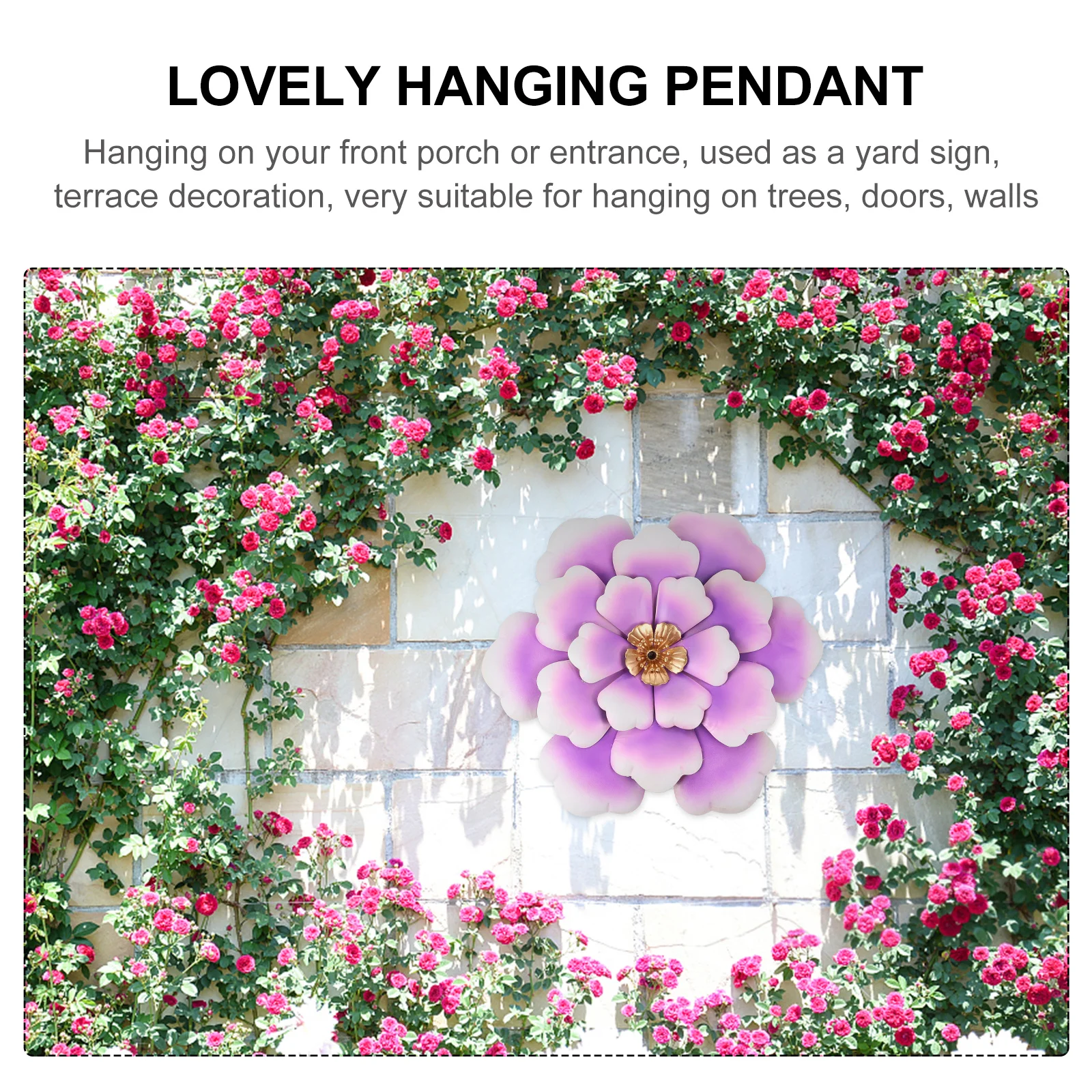 

Artificial Flower Wall Hanging Home Decor Decorative Iron to Weave Metal Indoor