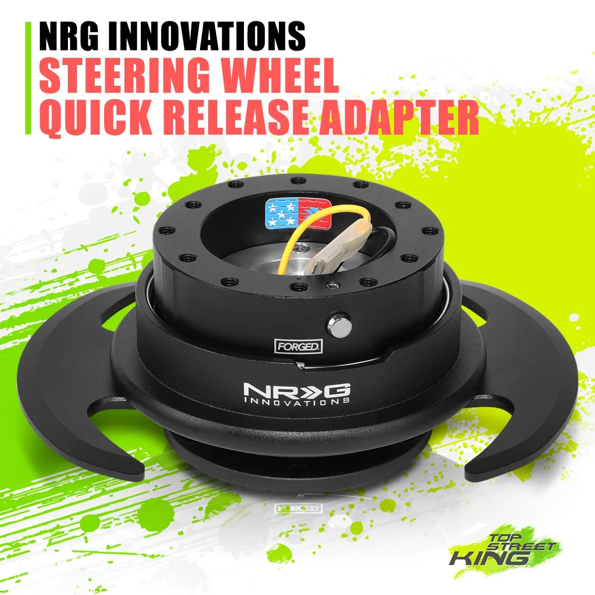 

Блокиратор руля NRG для автомобилей/UTV, быстросъемный адаптер GEN 3.0, черный корпус + кольцо