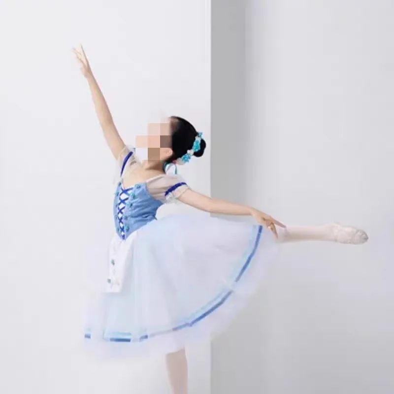Children's Tutu Tutu Performance Suit, Short-sleeved Gauze Skirt Dance Performance Suit