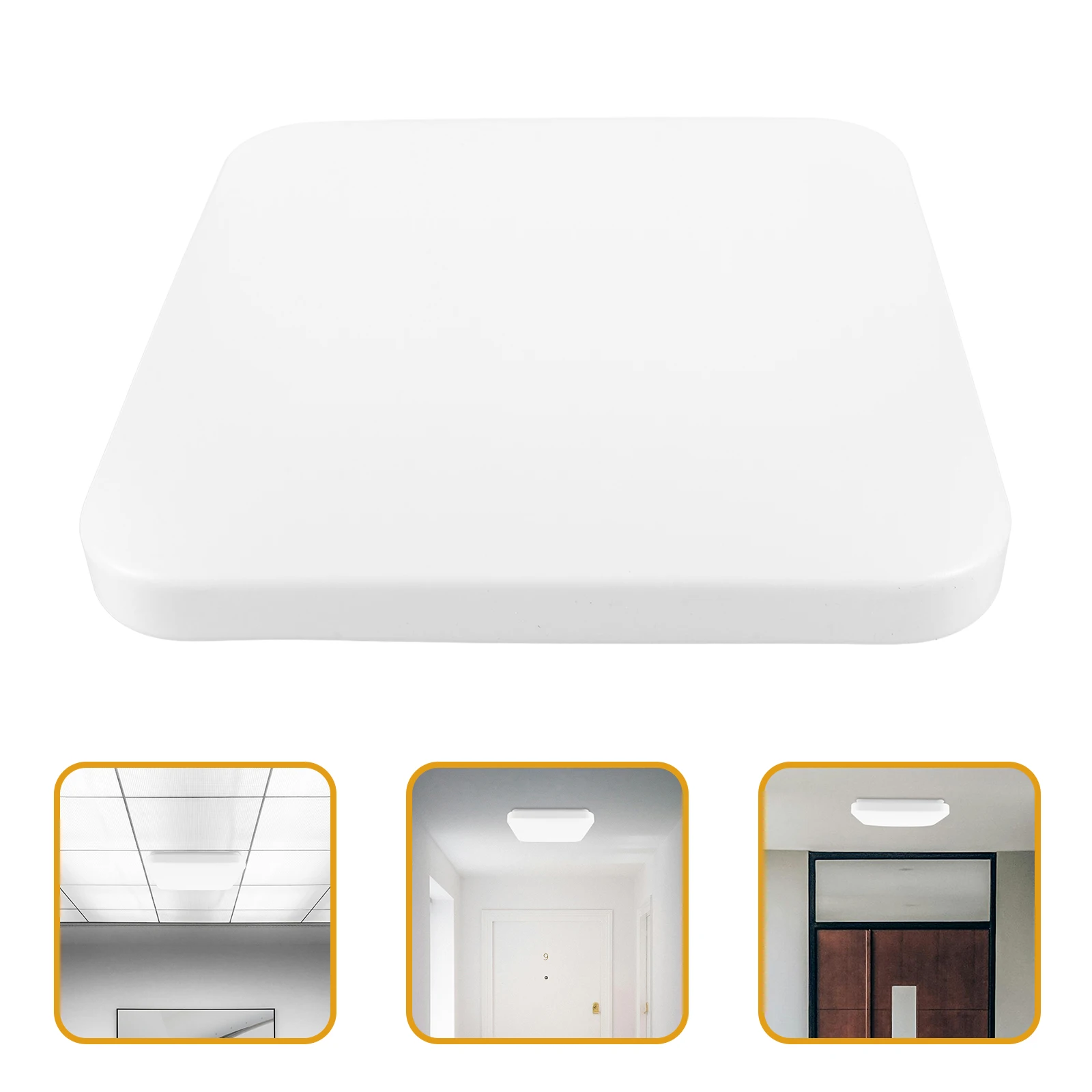 

Square Lampshade Bathroom Ceiling Light Branches Closet Flush Lighting Fixtures Pvc Diffuser Led Office Classroom Covers