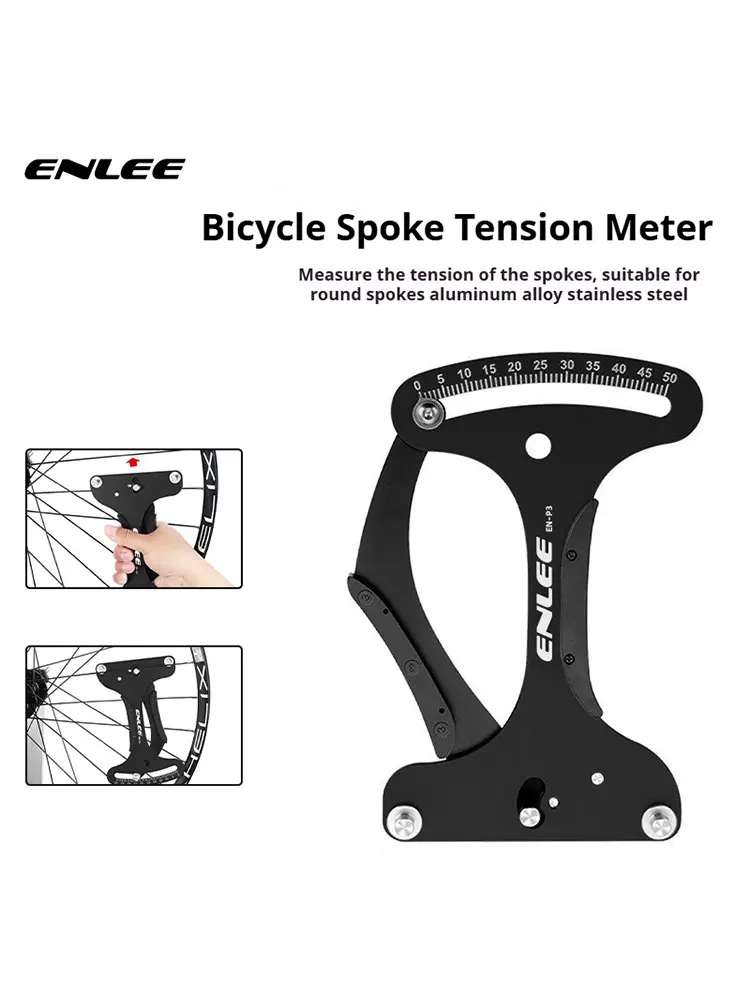 AliExpress enlee ENLEE Bicycle Spoke Tension Gauge Mountain Wheel Set Ring Elastic Measuring Device Slant Correction Tool