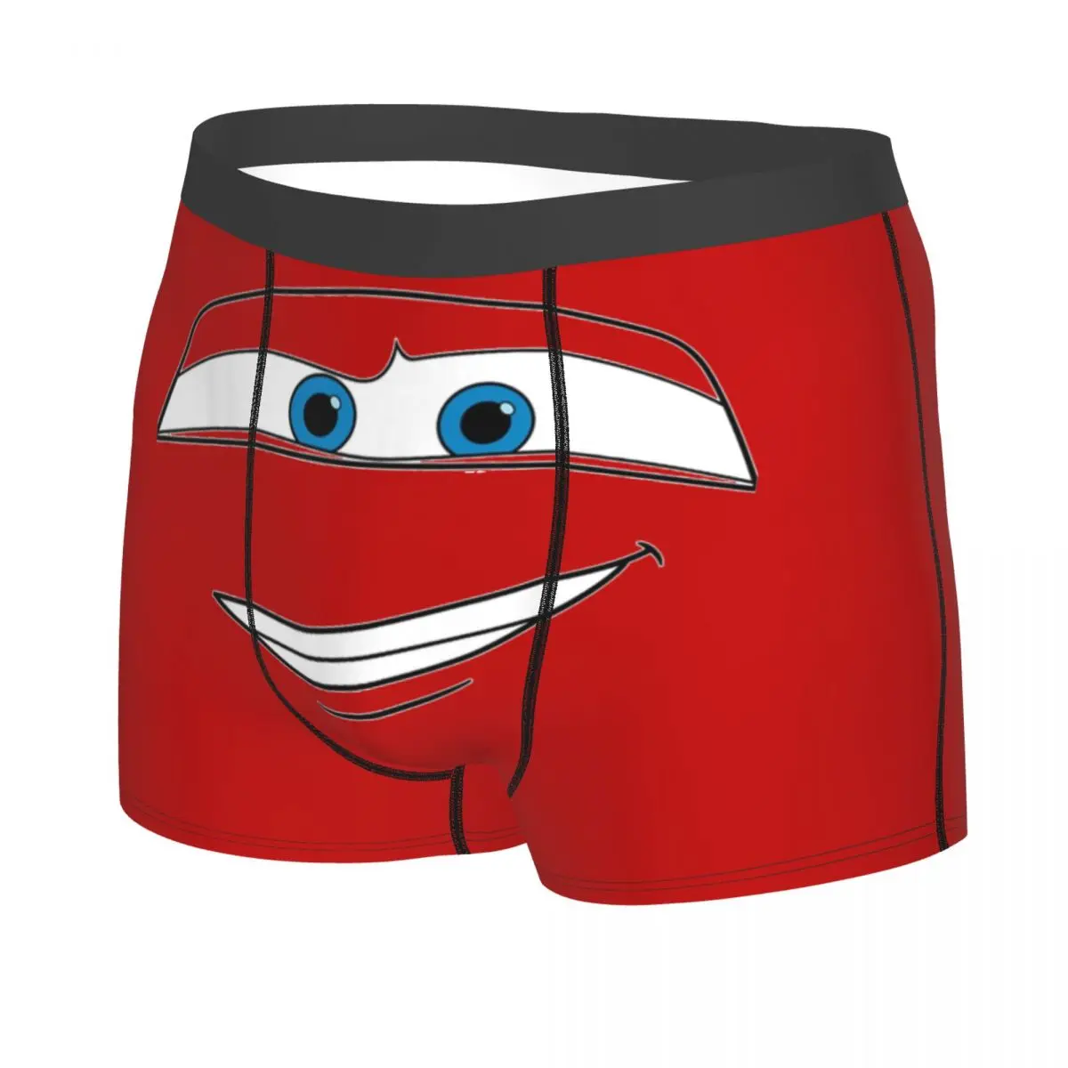 Men Lightning McQueen Croc Pixar Cars Long Underwear Humor Boxer Briefs Shorts Panties Male Mid Waist Underpants