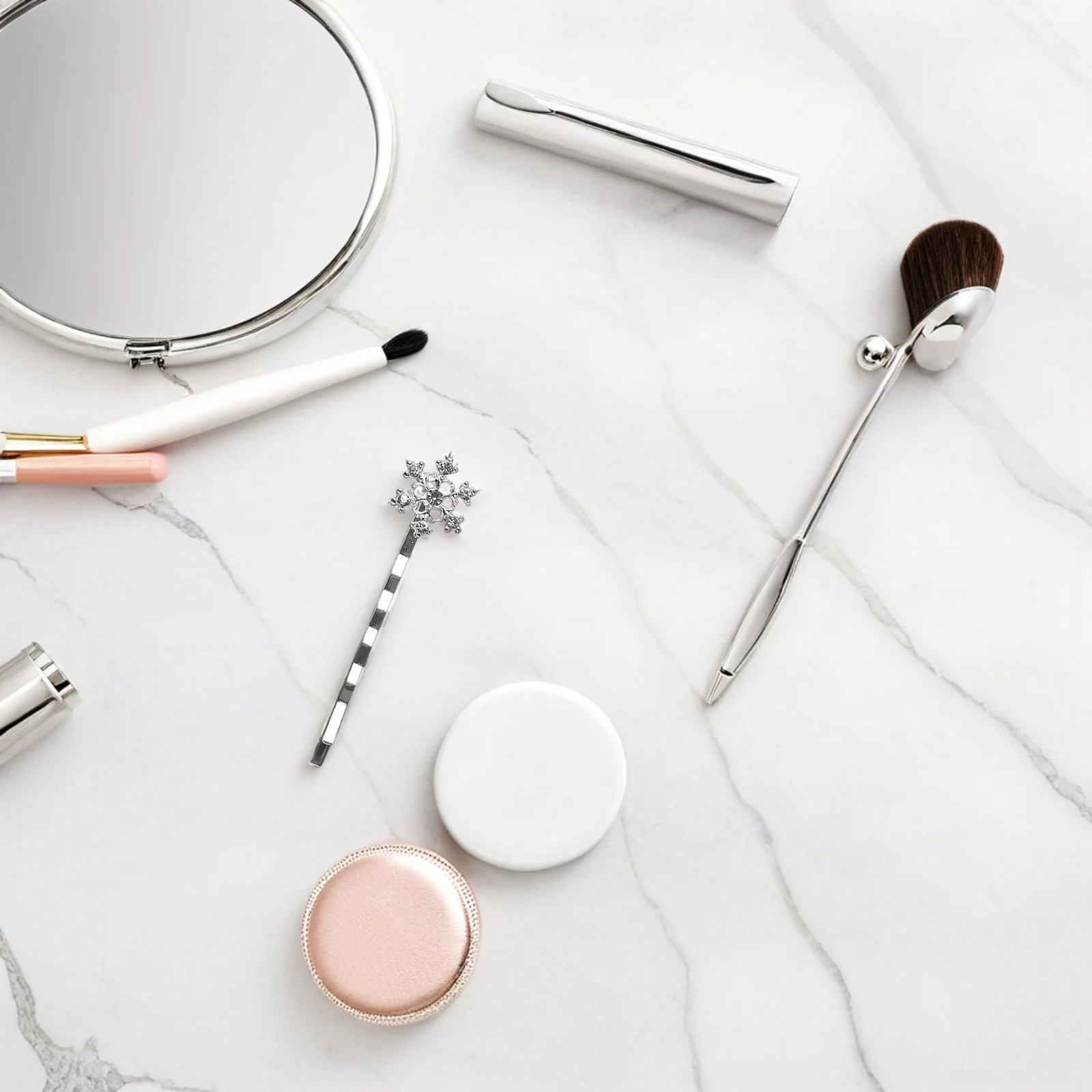 

12Pcs Snowflake Hair Barrettes Alloy Hairpins Winter Bridal Hair Clips Bobby Pins for Party Travel Outdoor Snowflake Hairpins