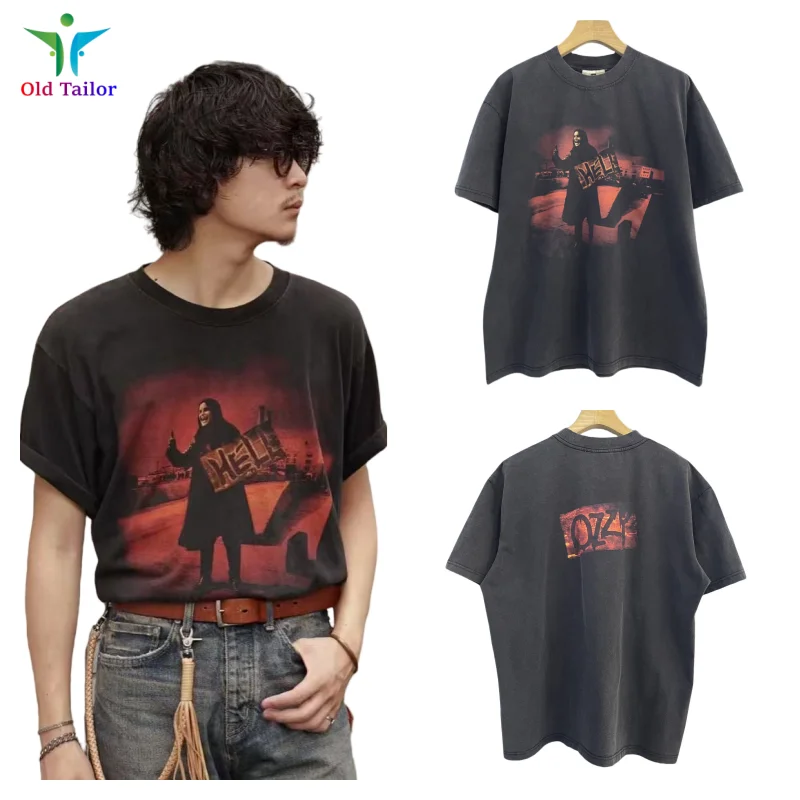 

1997 25SSOzzy Osbourne Summer People High Street Retro Street Culture High Quality Short Sleeve T-shirt