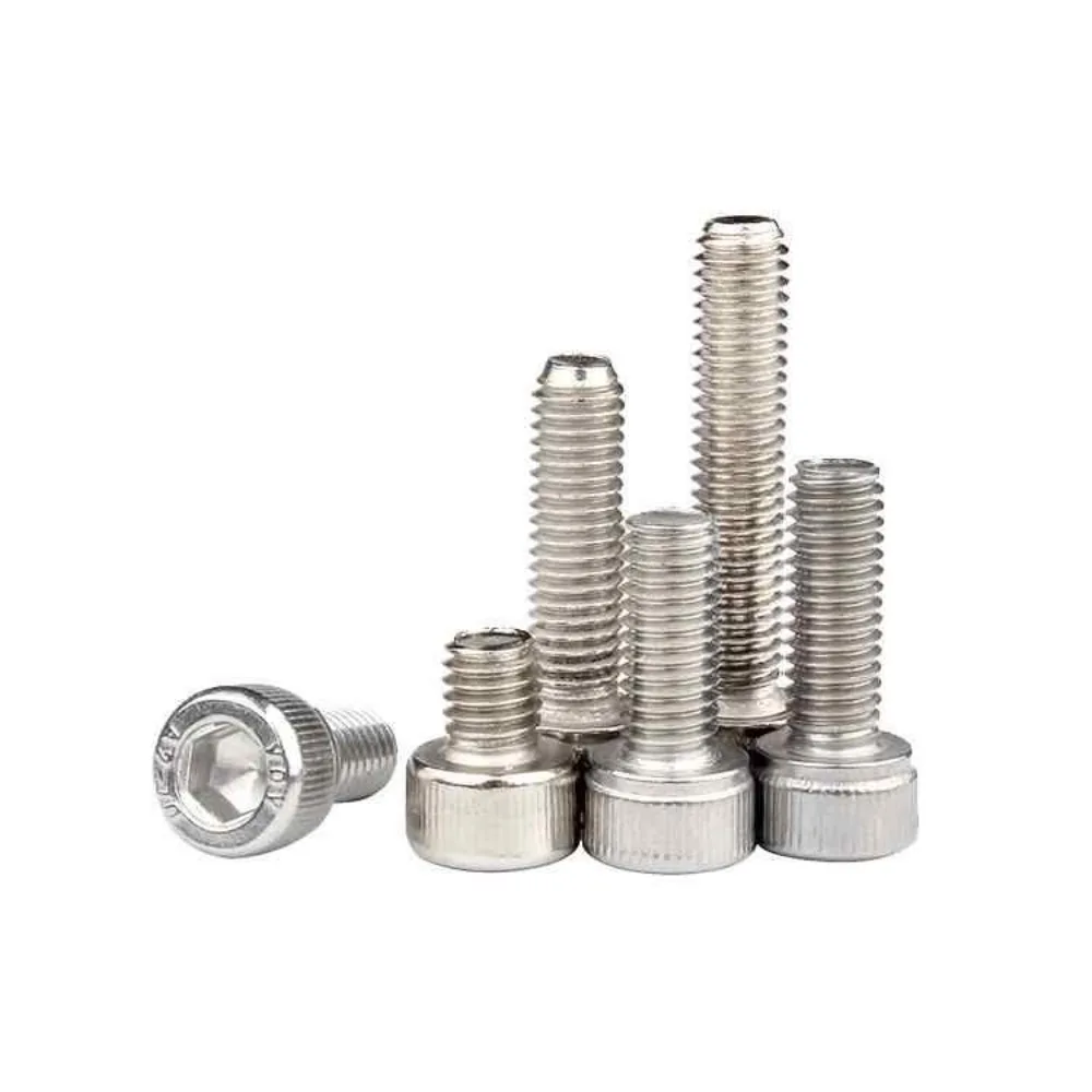 M3/M4 304 Stainless Steel Hex Socket Head Cap Screws, DIN912 Allen Bolts, Length 3-100mm, Corrosion-Resistant Fasteners