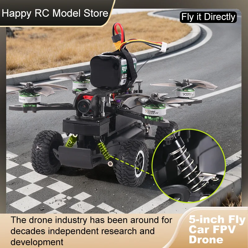 B-CUBE 5-inch Flying Car FPV Drone Frame Kit Carbon Fiber Racing Quadcopter BF INAV F722 H743 F745 Flight Control