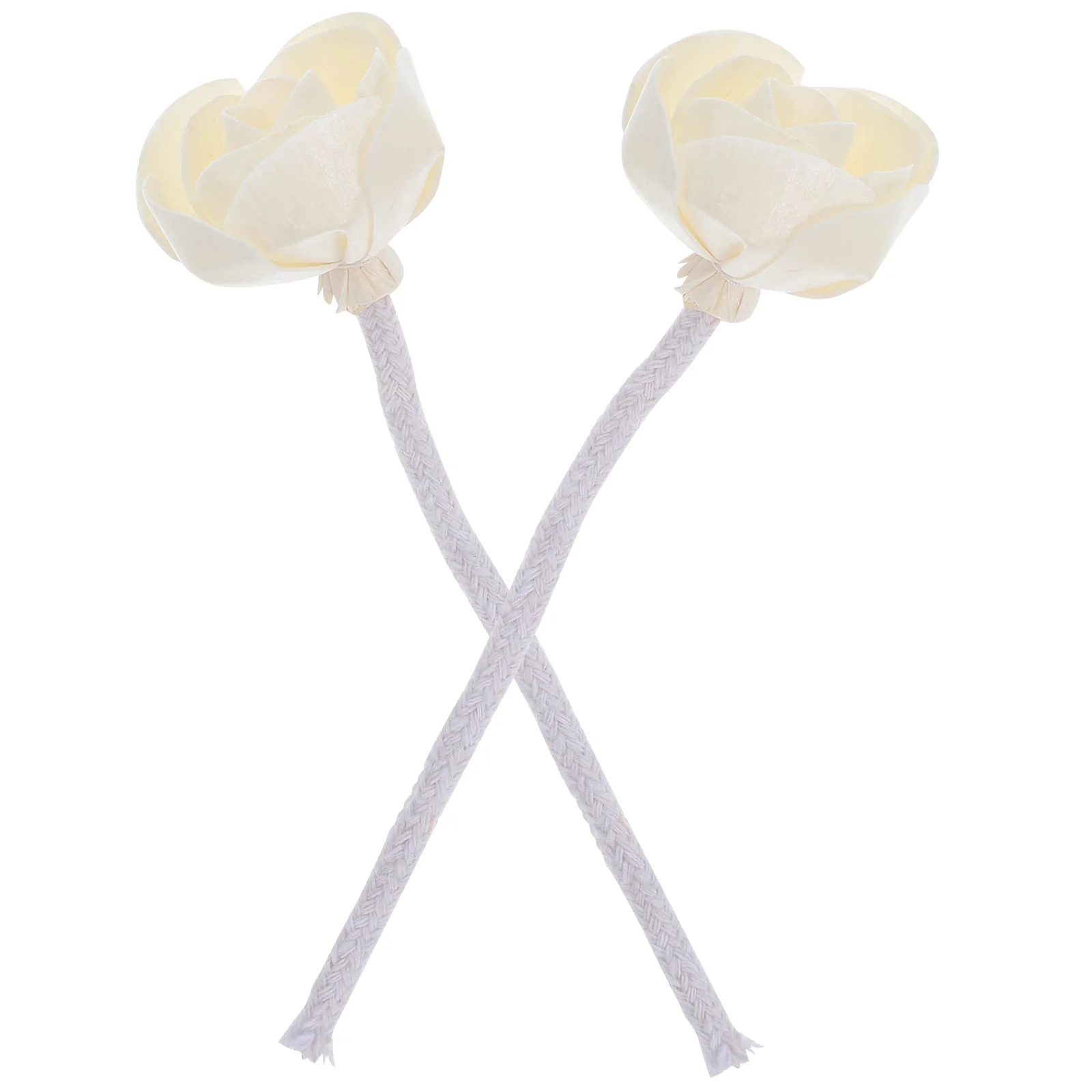 

2 PCS Aromatherapy Bottle Diffuser Flower Head Essential Oils White Cotton Rope