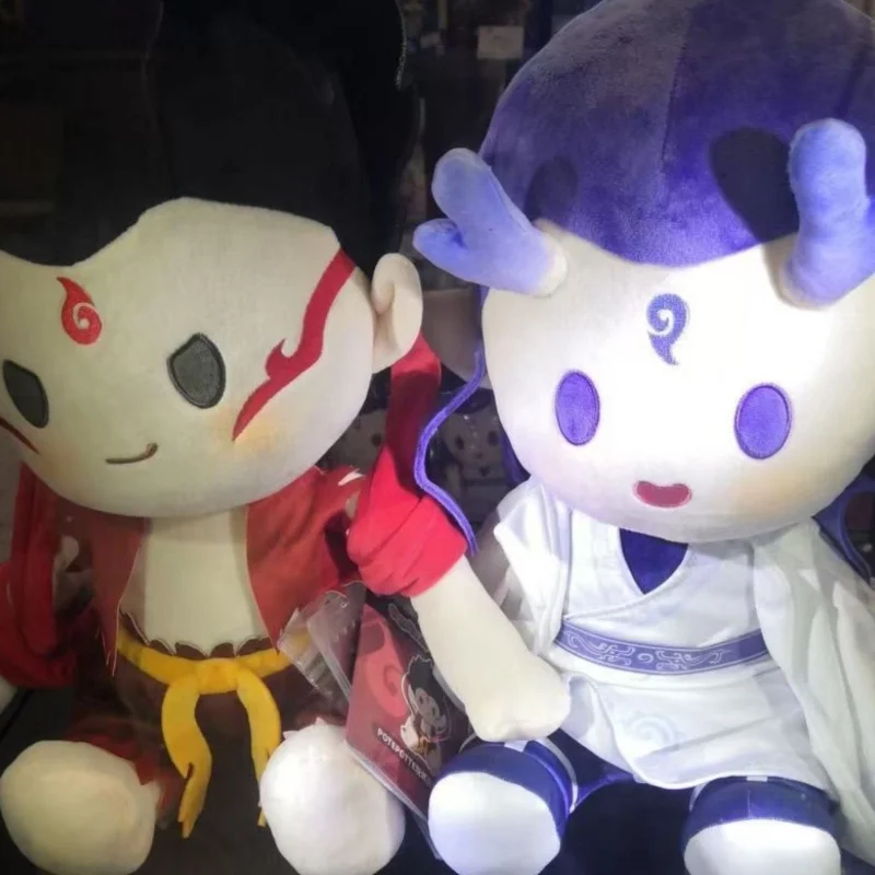 40 سنتيمتر حقيقية Nezha 2 أنيمي آو بينغ الكرتون أفخم الصينية Nezha تمثال Kawaii القطن الشكل دمية المقتنيات الاطفال هدايا مخصصة