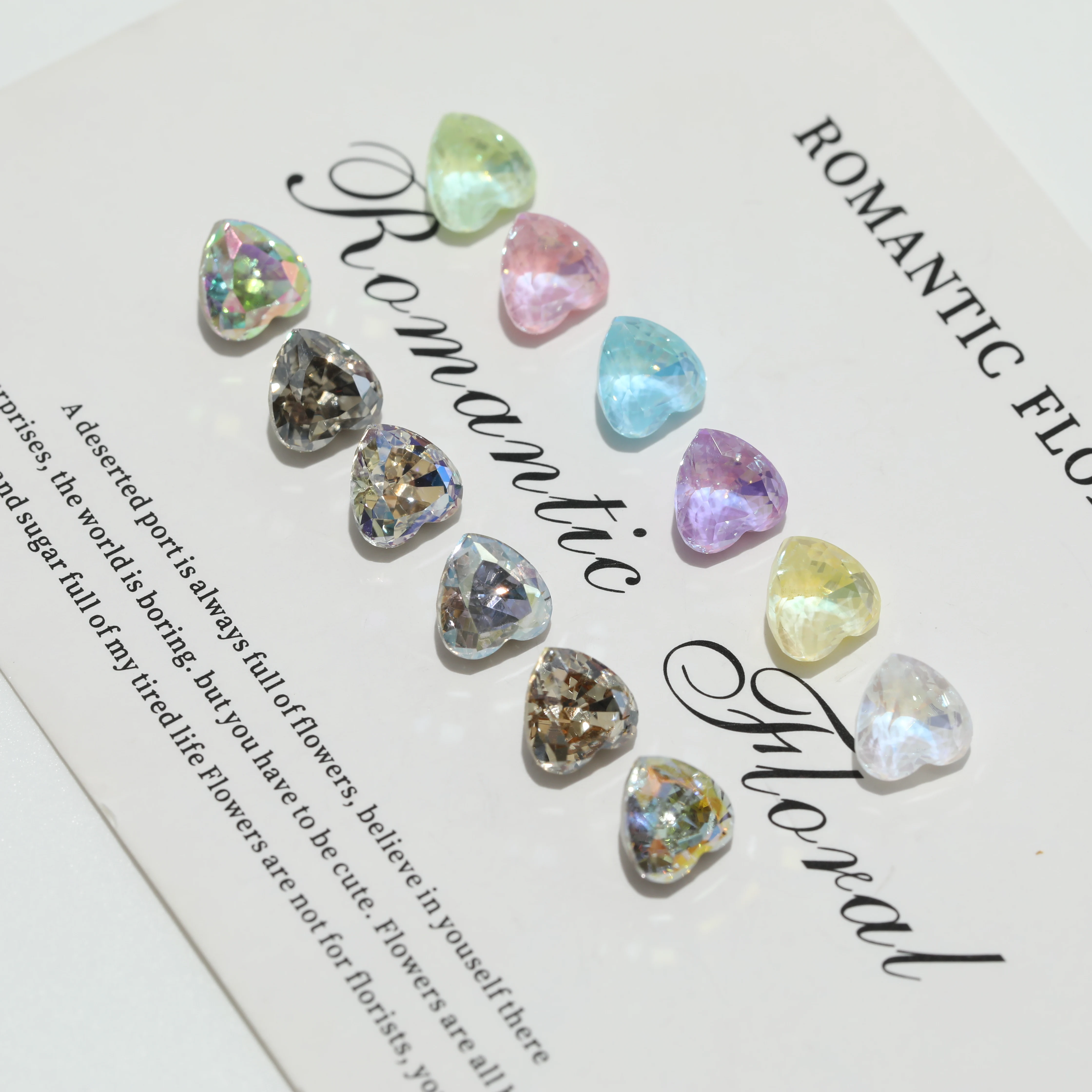 GRST DV4041 Kristallherz Retro-Schliff Fancy Stones Premium Design Version Serie Strasssteine DIY für Nagelkunst Kleider Taschen Zubehör – Detail 3