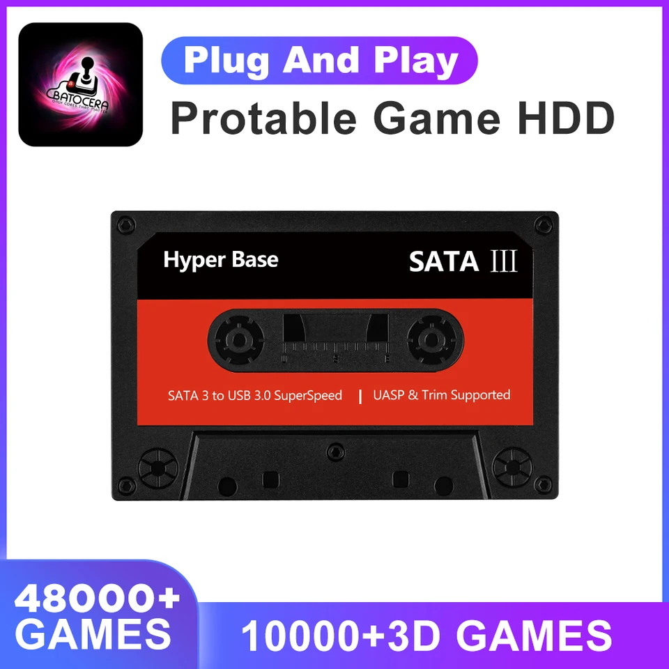 Batocera 35.linux 500G External HDD Game Hard Drive Disk Game