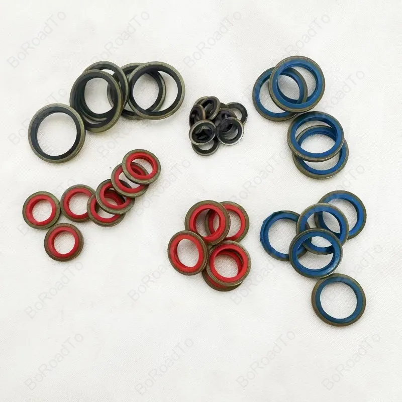 100pcs Sealing Gasket Set Oil Drain Combined Washer Seal Set M6 M8 M10 M12 M14 M16