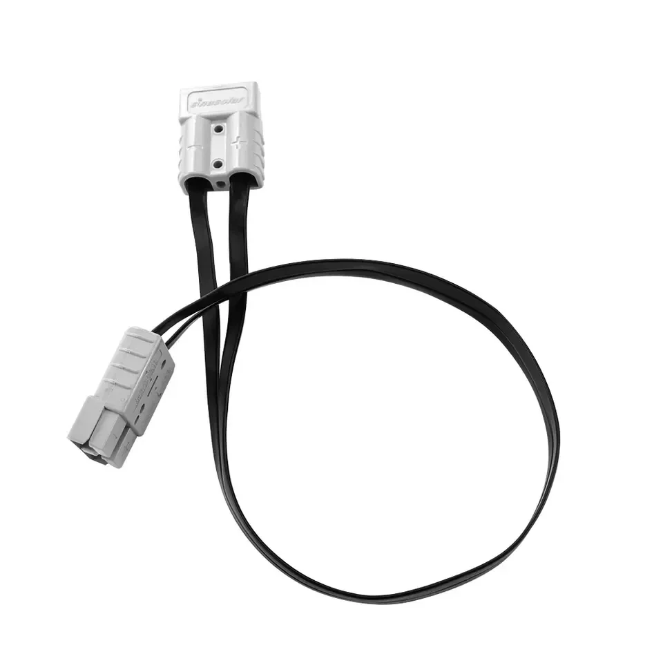 All4Caravan IP67 Waterproof 30cm Length Dual PVC Flat Solar Extension Cable Windows Door Through Ander-son Connector Cable