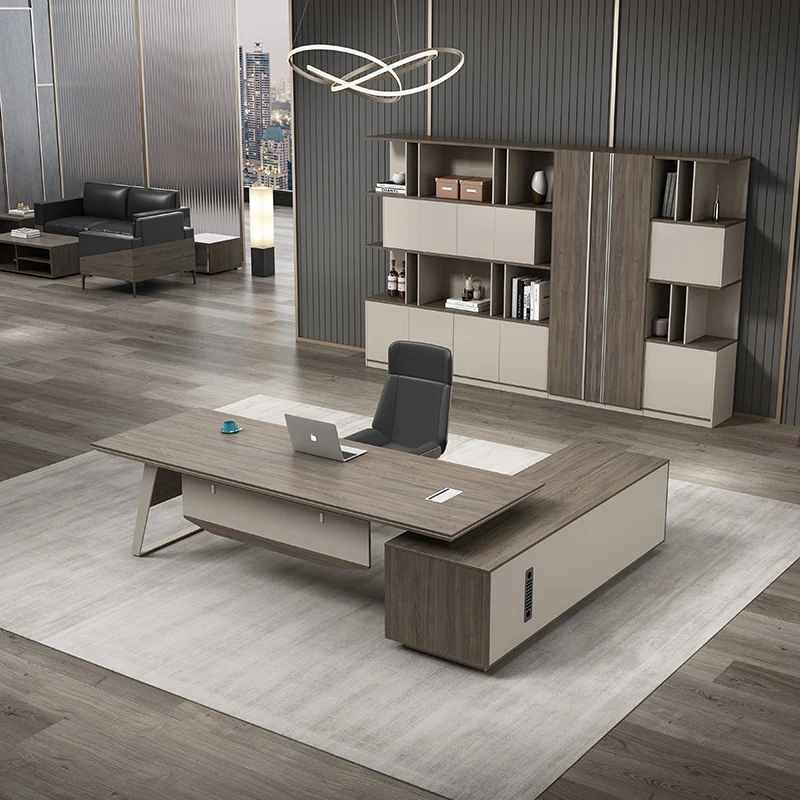 Desk, president desk, simple modern office, large pantai manager table, stylish creativity