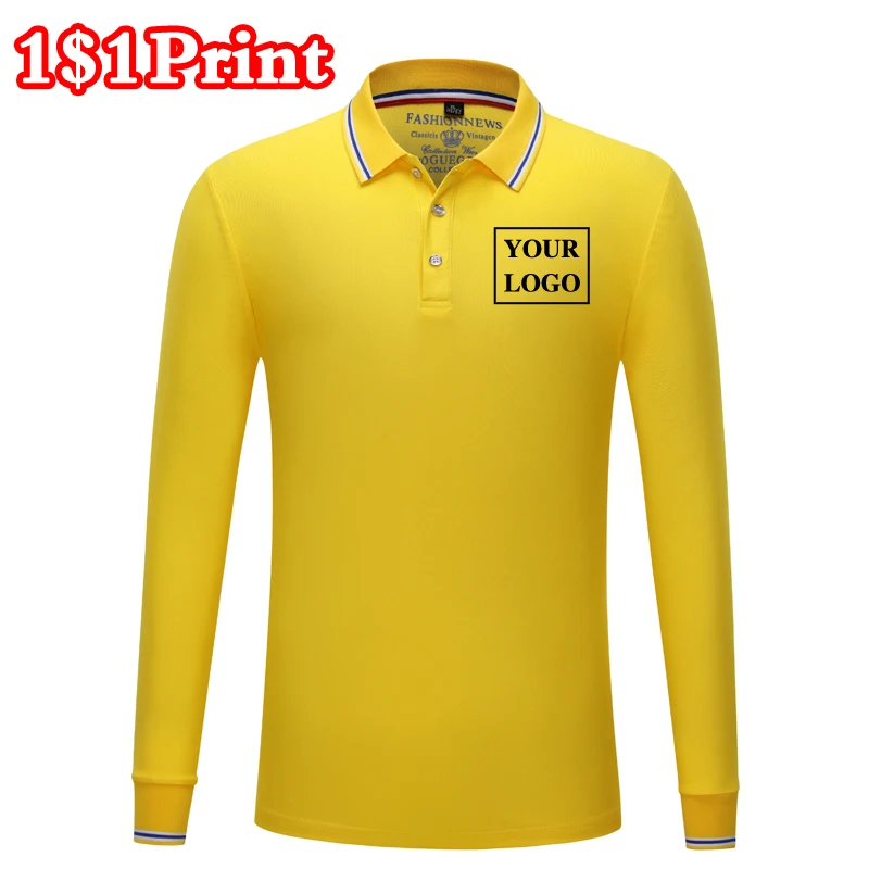 Polo de sport à manches longues pour hommes et femmes, logo personnalisé imprimé, vêtements d\'aviation respirants, séchage rapide