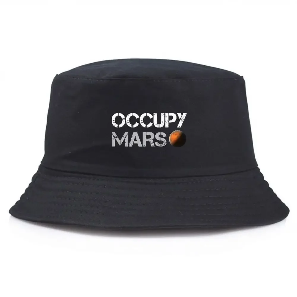 

Occupy Mars Printed Bucket Hat, Summer Fisherman Hat, Summer Caps, Breathable Outdoor Fishing Hat For Men Women