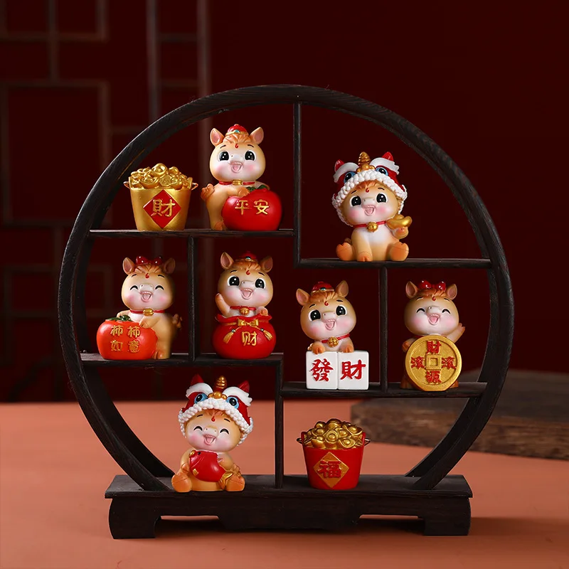 2026 الصين-شيك الحصان الحلي الإبداعية الجديدة المنزل سطح المكتب سيارة الديكور زودياك الحصان السنة الجديدة هدية لطيف الحصان هدية السنة