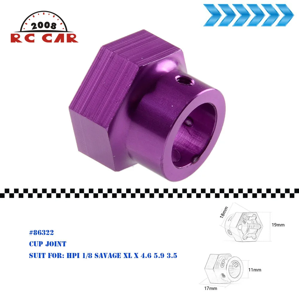 

Алюминиевый адаптер тормозного диска CUP JOINT # 86322 ДЛЯ RC АВТОМОБИЛЬНОГО Гусеничного автомобиля HPI SAVAGE XL X 4,6 5,9 3,5