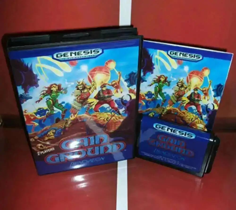 Gain Ground with Box and Manual Cartridge for 16 bit Sega MD game card Megadrive Genesis system