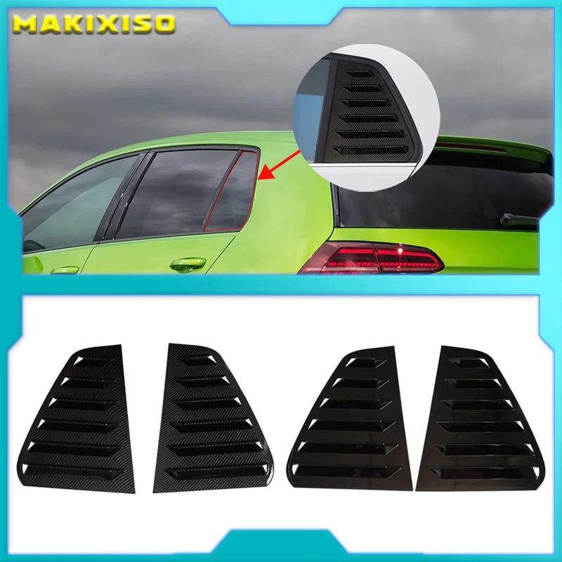 

2PCS Car Rear Window Shutter Cover Trim for Volkswagen VW Golf 7 MK7 7.5 GTI GTD R R-Line 2013-2020 Window Louver Side Vent Trim
