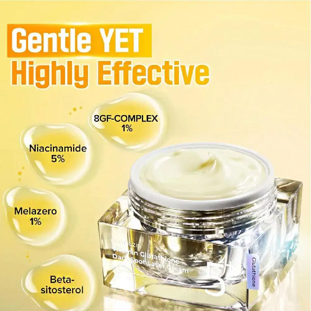 

Крем для лица Numbuzin No.5 Upgraded Glutathione Spot Lightening Laser Cream для осветления и выравнивания тона кожи, улучшения цвета лица, устранения тусклости. Корейская косметика.