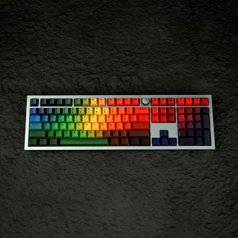 Paranoid Gradient Color Key Caps Set 147 Keys PBT Dye Sublimation Original Profile Fit 61%-108% Keycaps for Mechanical Keyboard