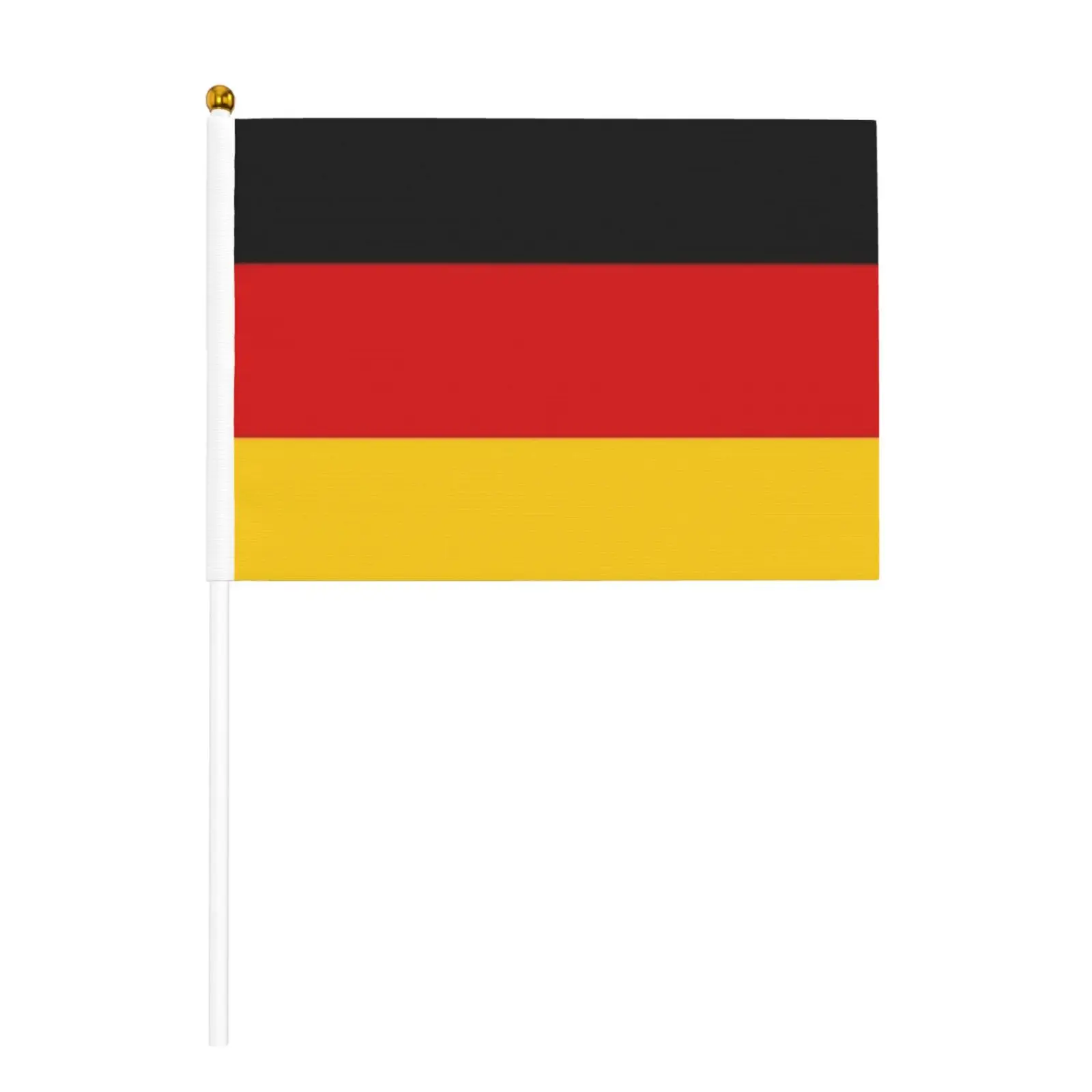 10 Pack Germany Mannschaft Soccer Hand Waving Flag With Stick, Mini Handheld Banner Football Fan Stadium Bar Game Decor Gift
