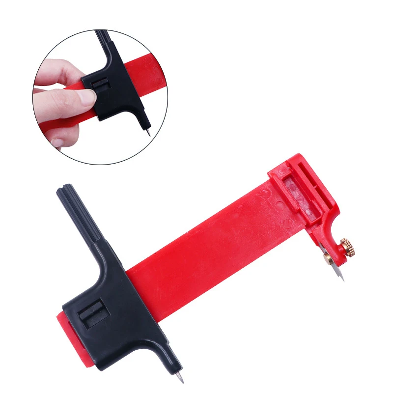 أداة حرفية فنية من الجلد المطاطي من الفينيل لقطع دائرة البطاقات بوصلة دوارة وقاطع دائرة الورق المقوى