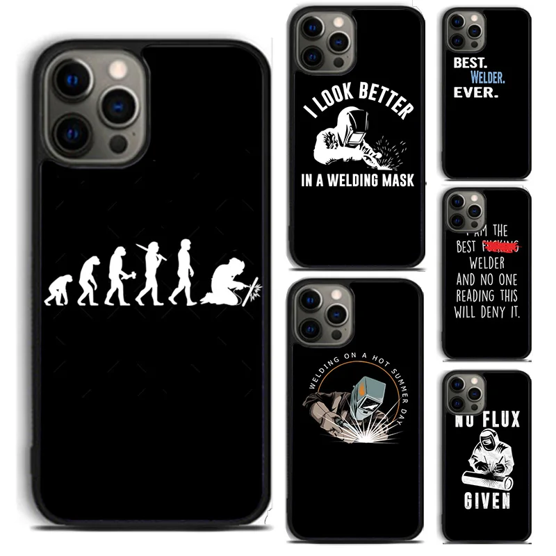 Soldador operador de soldadura evolución funda de teléfono para iPhone 17 Air 16 15 14 Plus 13 12 11 Pro Max Apple Shell Coque