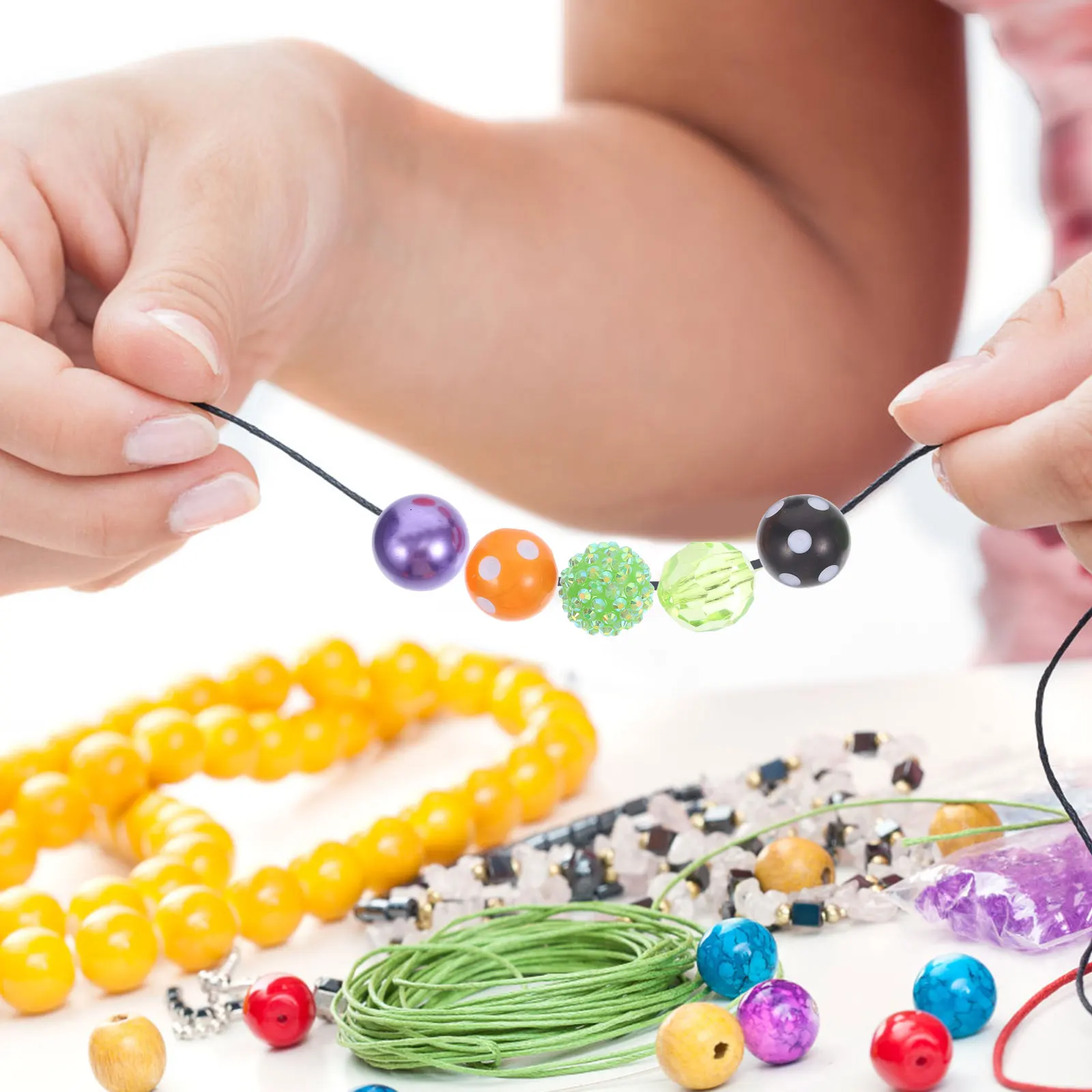 

50pcs Acrylic Diy Bracelet Decorative Jewelry Necklace Decor Craft Making Durable Halloween Beads For Jewelry Making Portable