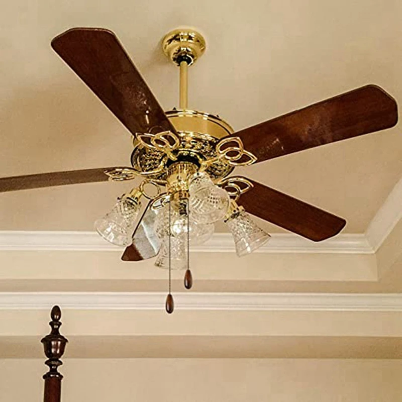 12 Pieces Ceiling Fan Chain Pulls Wooden Pull Chain Extension Pull Chain For Ceiling Light Lamp Fan Chain (Walnut Color)