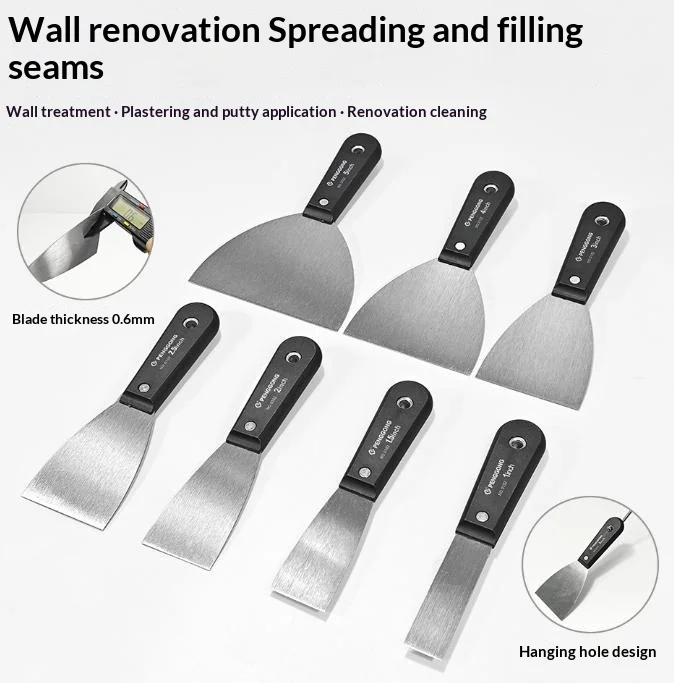4/7PCS Carbon Steel Putty Knife Set Heavy Duty Scraper for Drywall, Painting & Home Repair