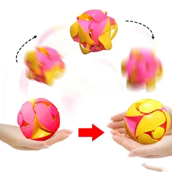 Fun Color Changing Ball Toy Hand Throwing Sensory Decompression Accessory For Kids Adults Gift Double Magic Color Ball Toy